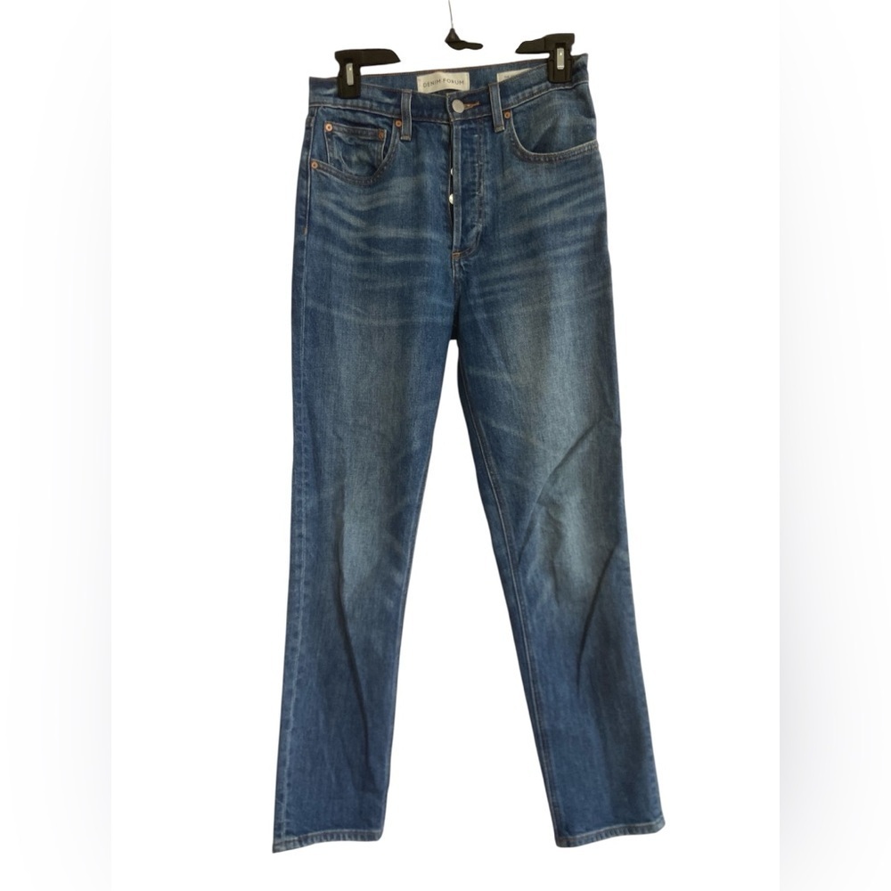 Denim Forum Aritzia The Yoko High Rise Slim Ankle Blue Wash Jeans Size 27